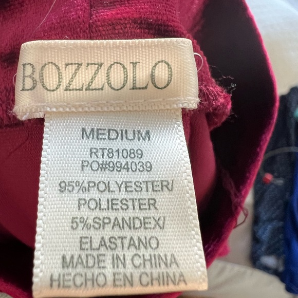 Bozzolo Burgundy Turtle Neck Long Sleeve Bodysuit - Picture 5 of 5